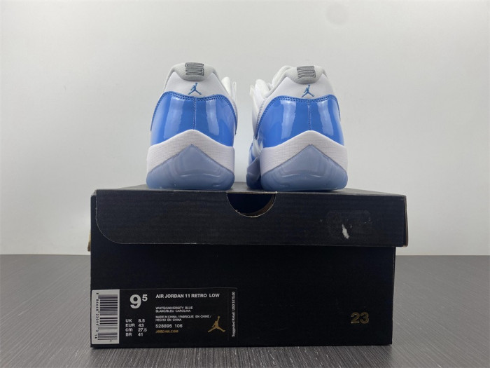 air jordan 11 retro low "carolina 2017 release" 528895-106