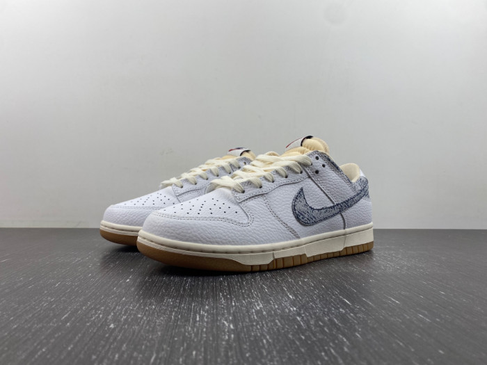 nike dunk low new americana washed denim fn6881-100