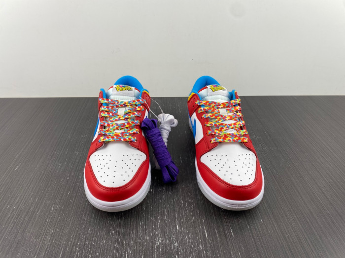 lebron james x nike dunk low “fruity pebbles” dh8009-600