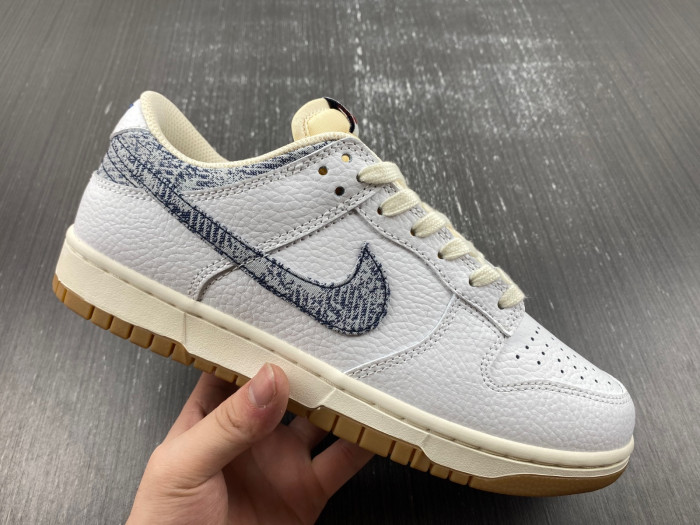 nike dunk low new americana washed denim fn6881-100