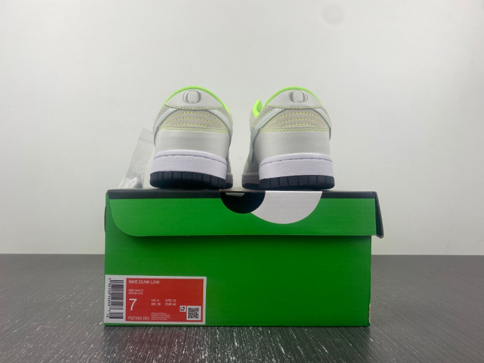 nike dunk low university of oregon pe fq7260-001