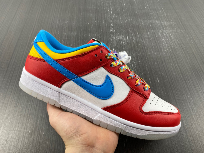 lebron james x nike dunk low “fruity pebbles” dh8009-600
