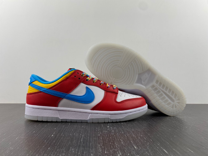 lebron james x nike dunk low “fruity pebbles” dh8009-600