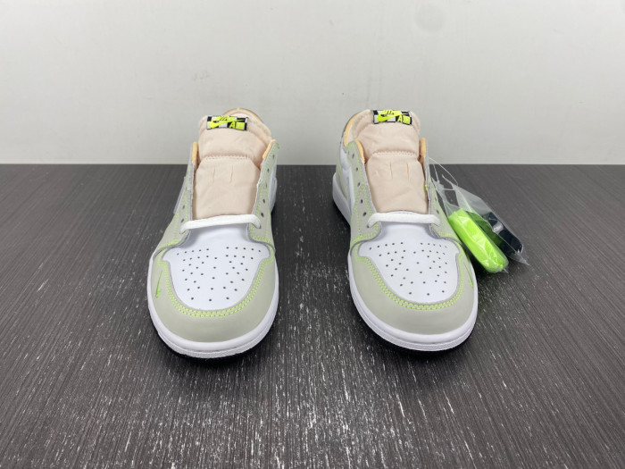 air jordan 1 retro low white ghost green black dm7837-103