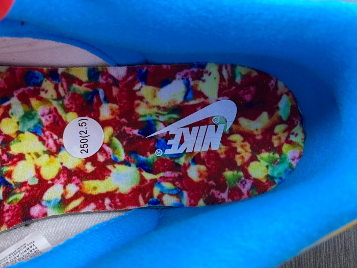 lebron james x nike dunk low “fruity pebbles” dh8009-600