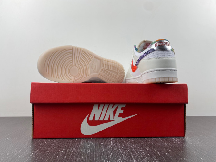 nike dunk low white multi-color paisley fn8913-141