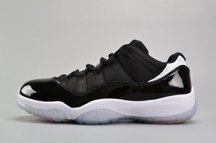 air jordan 11 retro low "infrared 23" black mens 528895-023