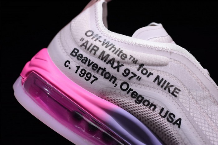 ow nike air max 97 rose aj4585-600
