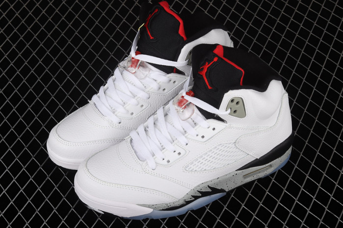 air jordan 5 retro "white cement" mens 136027-104