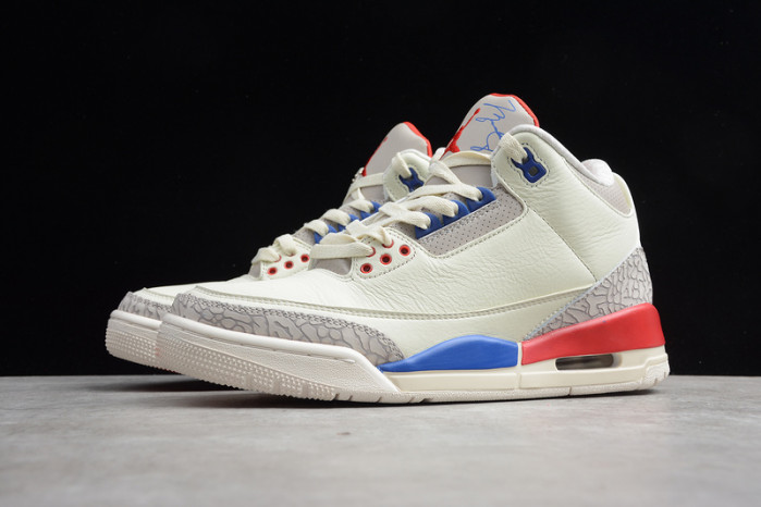 air jordan 3 retro "charity game" sail red mens 136064-140