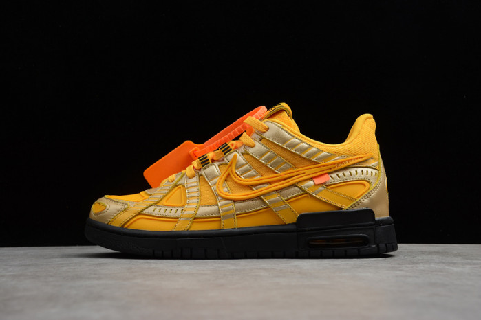 off-w x nike air rubber dunk university gold cu6015-700