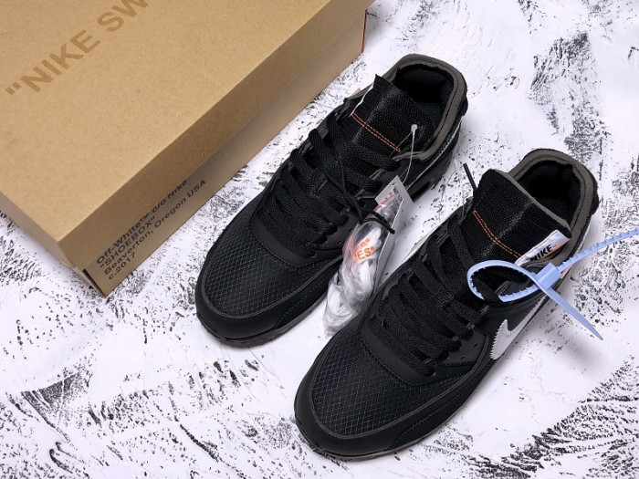 ow nike air max 90 black aa7293-001