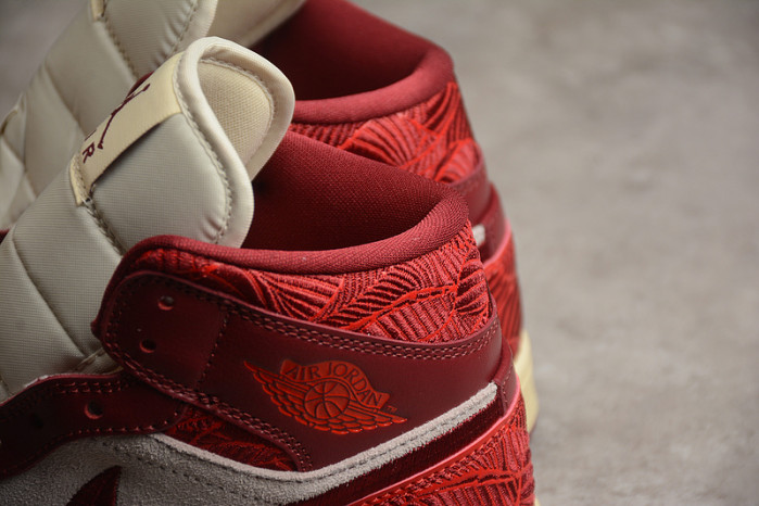 jordan 1 mid se tiki leaf team red dz2820-601