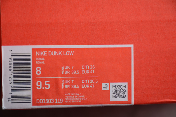 nike dunk low"white and university red dd1503-119