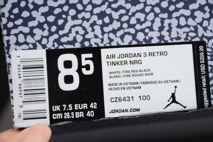 air jordan 3 retro denim "fire red" cz6431-100