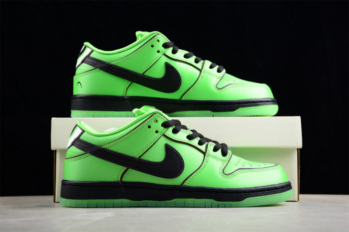 the powerpuff girls x nike sb dunk low “buttercup” fz8319-300