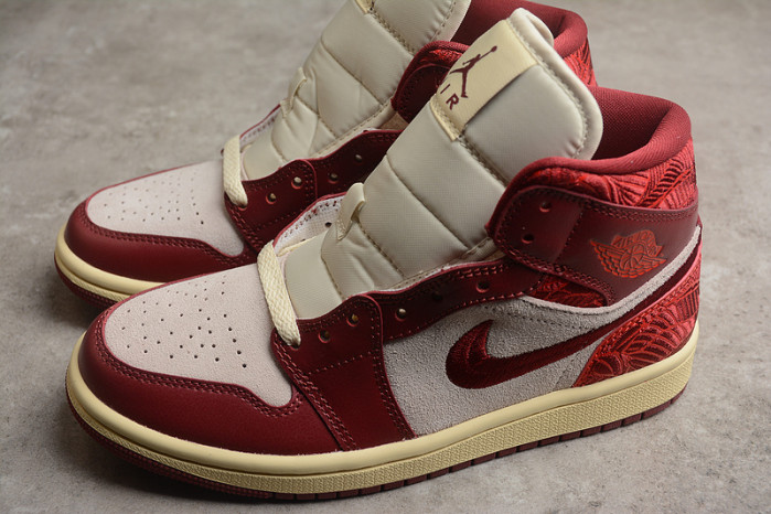 jordan 1 mid se tiki leaf team red dz2820-601