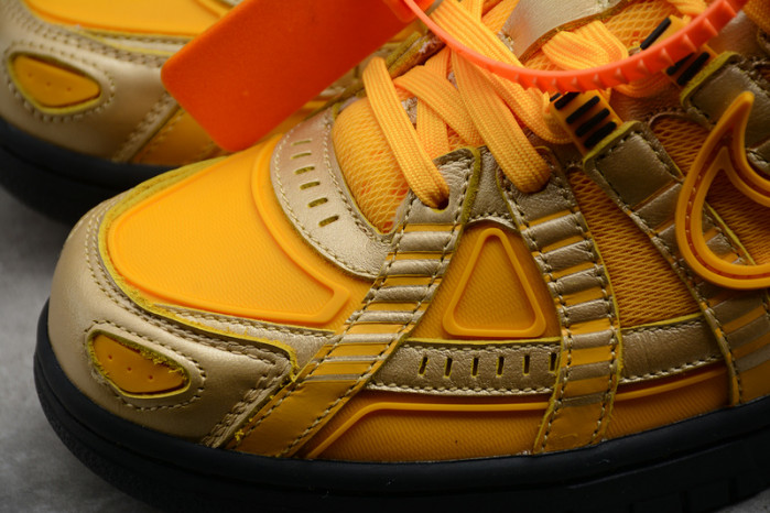 off-w x nike air rubber dunk university gold cu6015-700