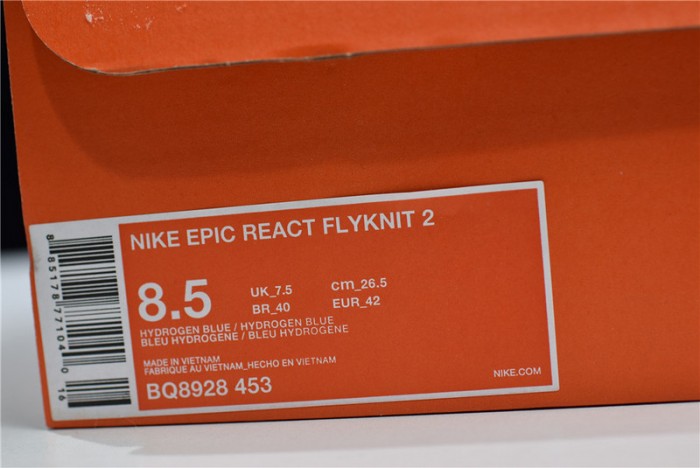 nike epic react flyknit 2 mens bq8928-453