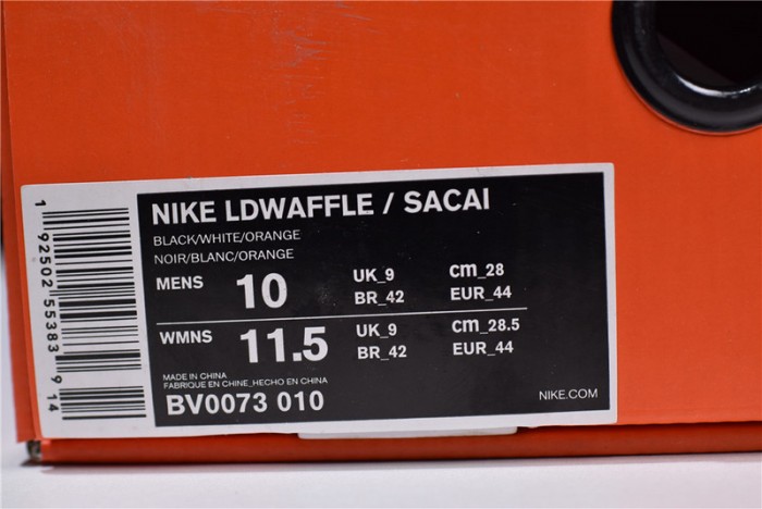 sacai × nike ldv waffle daybreak black bv0073-010