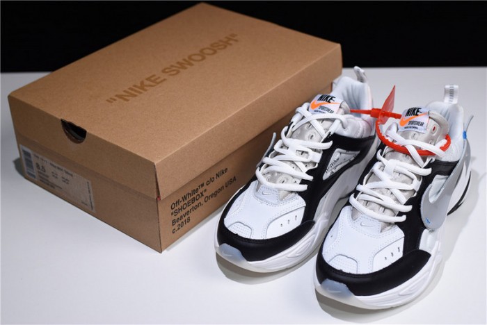 ow x nike m2k tekno black ,white a03108 062