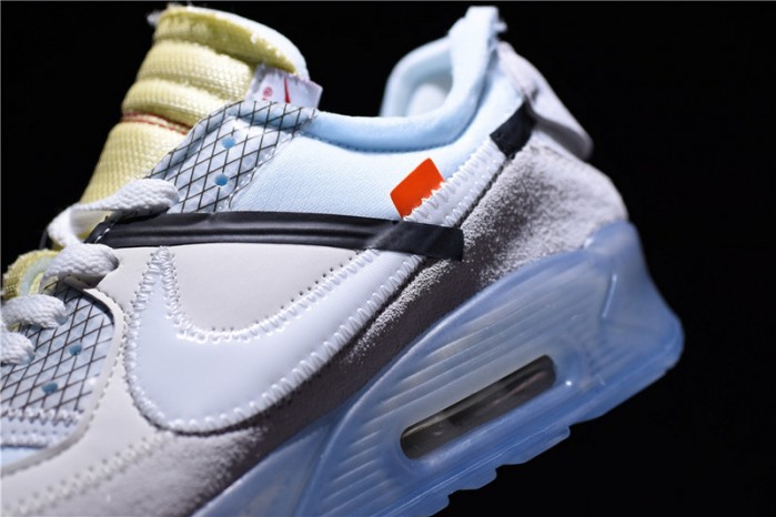 ow x nike air max 90 sail muslin virgil abloh aa7293-100