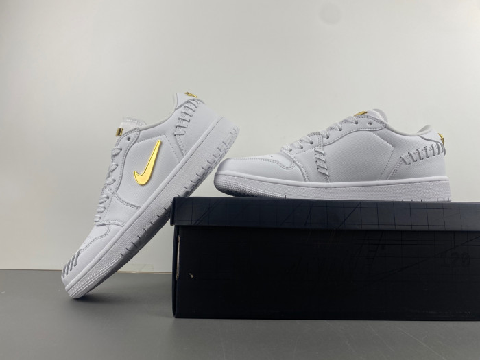 air jordan 1 low method of make sail metallic gold fn5032-100